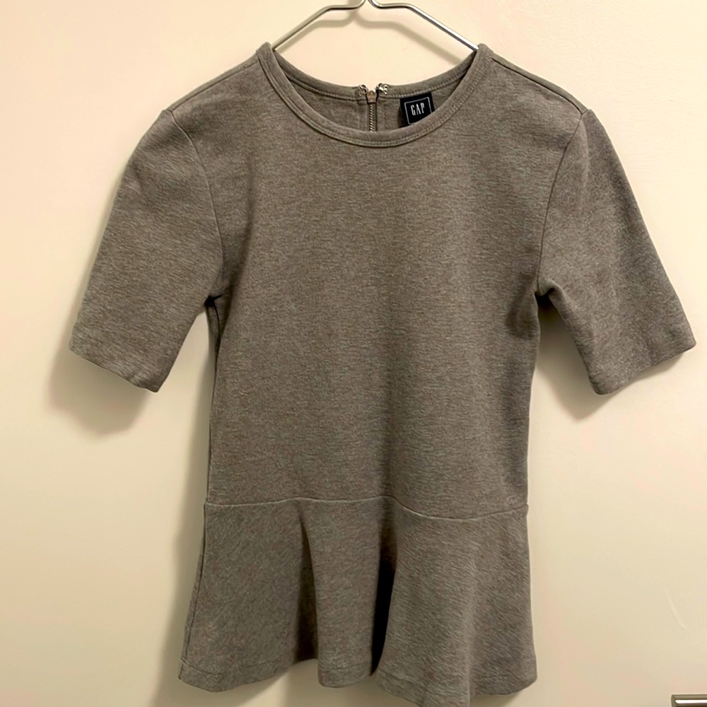 Gray peplum top